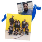 Coach Calvin Washington with DEAEF Youth Baseball Program students.