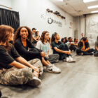 Students listen to a special presentation by DEA Las Vegas.