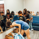 Students choosing their school supplies, backpacks, and more.