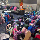 Backpacks full of supplies for local Los Angeles students.