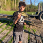 Student and his catch.