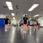 Students in the martial arts class.