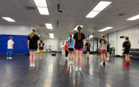 Students in the martial arts class.