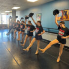 Students tap dancing at the two-day “DEAEF Goes to Broadway” workshop