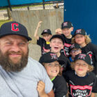Regional Director Rick Zeitlin and students at Youth Baseball Program camp in Chicago